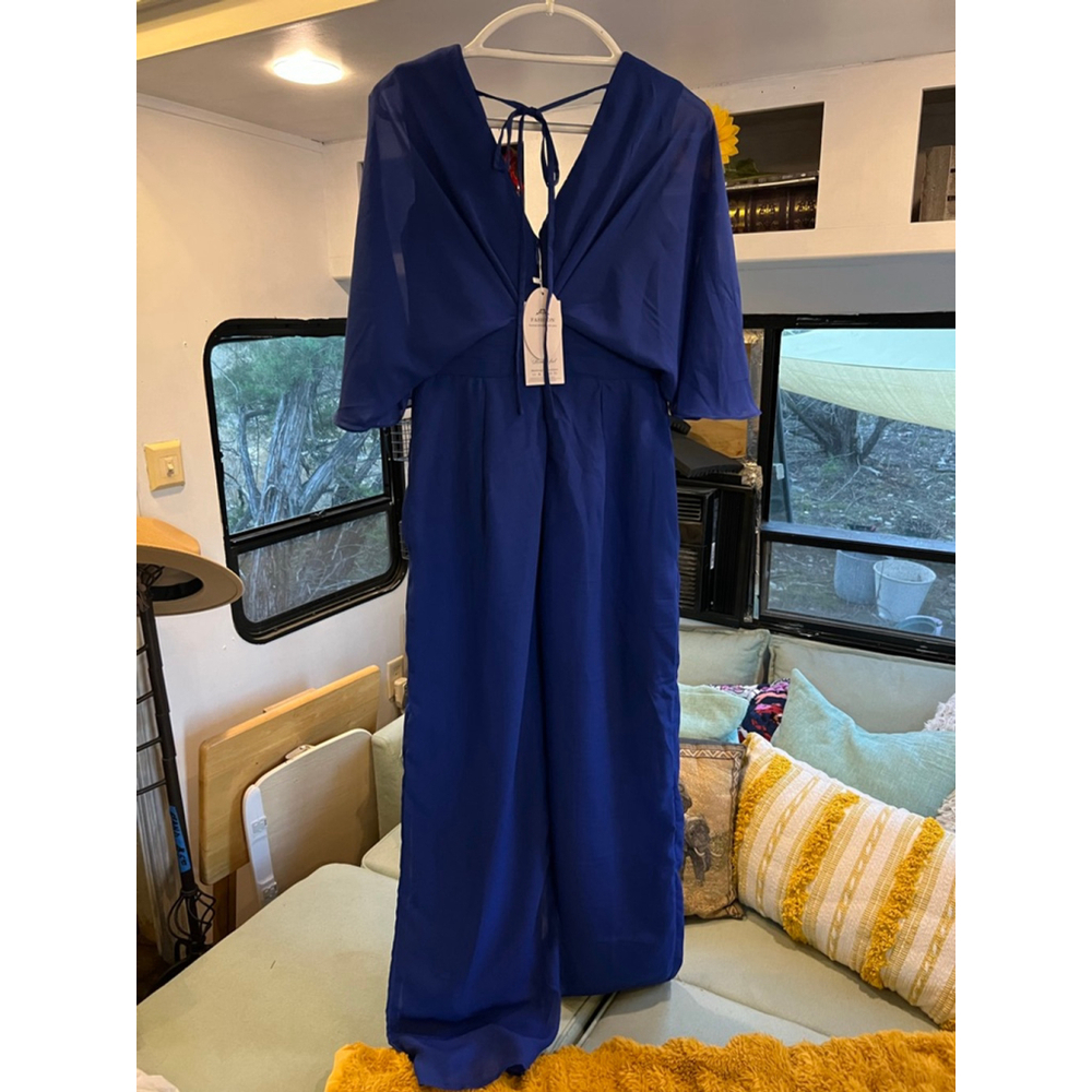 Women's Top Dress Brand Blue Jumpsuit Size 2 - Picture 3 of 4